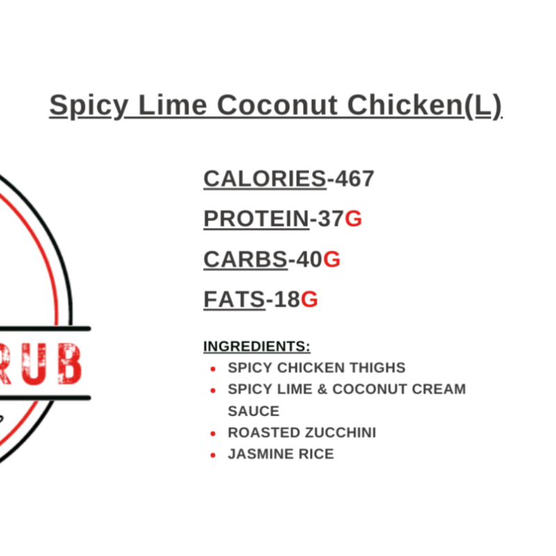 Spicy Lime Coconut Chicken(L) Main Image